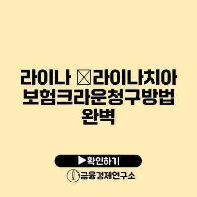 라이나 �라이나치아보험크라운청구방법 완벽