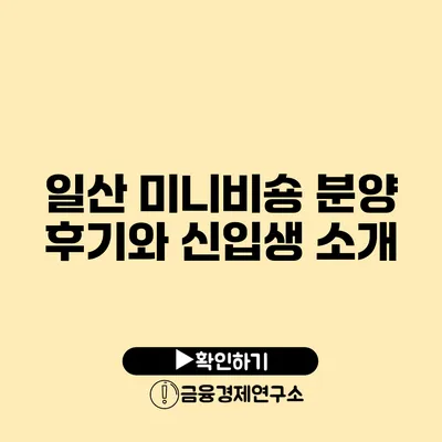 일산 미니비숑 분양 후기와 신입생 소개