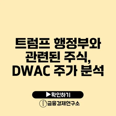 트럼프 행정부와 관련된 주식, DWAC 주가 분석