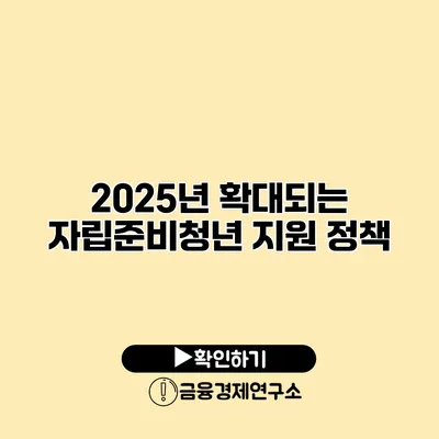 2025년 확대되는 자립준비청년 지원 정책