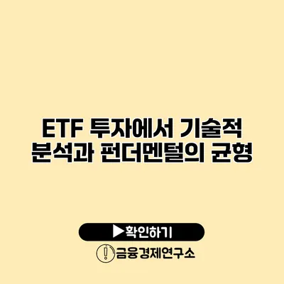 ETF 투자에서 기술적 분석과 펀더멘털의 균형