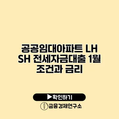 공공임대아파트 LH SH 전세자금대출 1월 조건과 금리