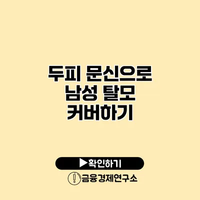 두피 문신으로 남성 탈모 커버하기