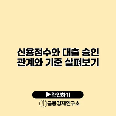 신용점수와 대출 승인 관계와 기준 살펴보기