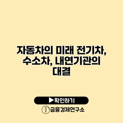 자동차의 미래 전기차, 수소차, 내연기관의 대결